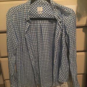 Blue and white flannel